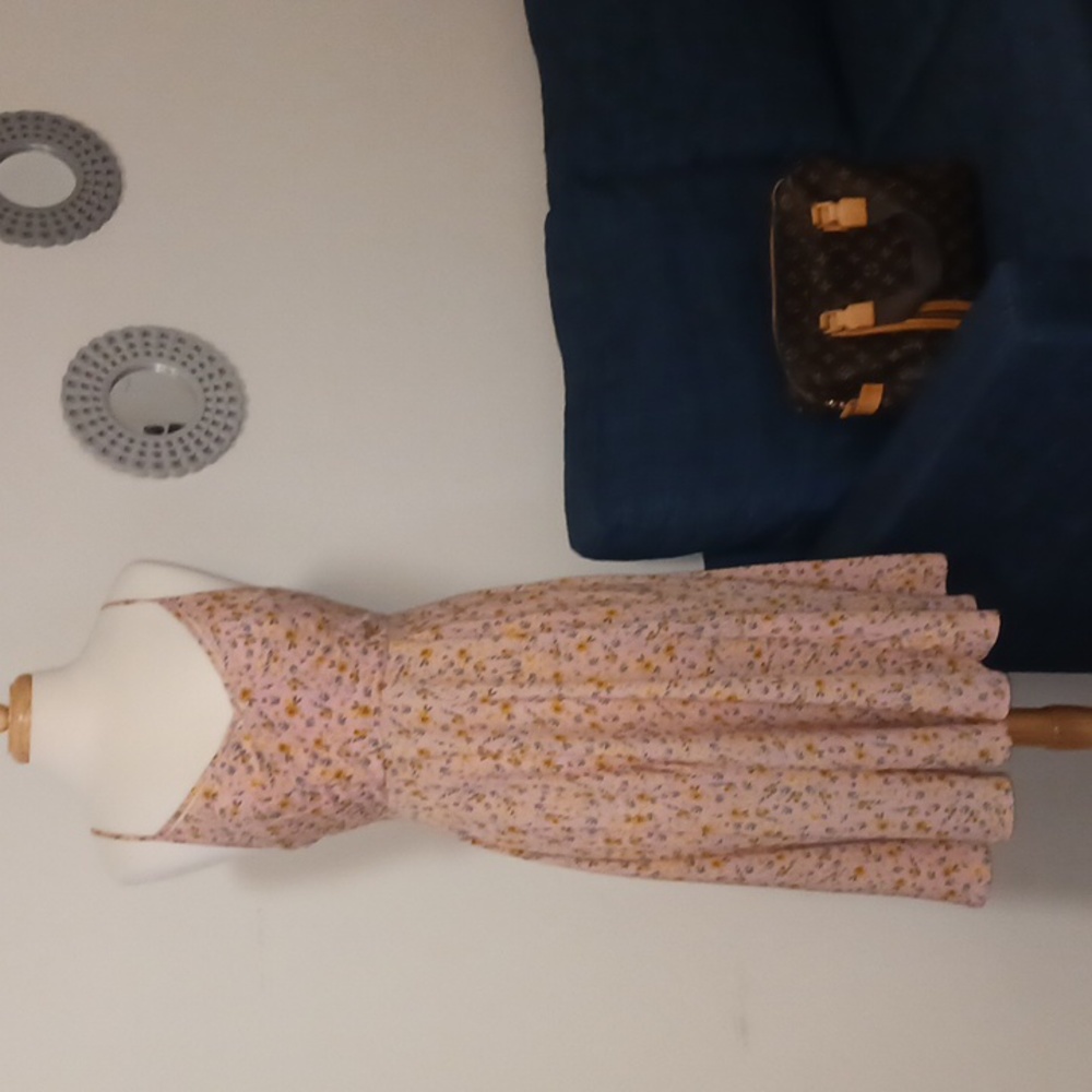Lulu's Warm Pink Floral Dress